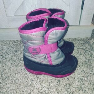 Kamik Snowbug 5 Snow Boots for Toddler Infant Grey and Pink Size 6